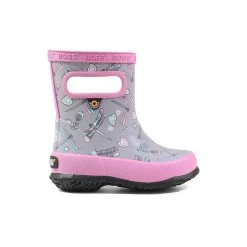 BOGS Kids Skipper Robots Ltgray Mlt