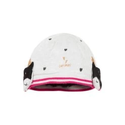 Catimini Graphic Floral Bonnet Beige Chine