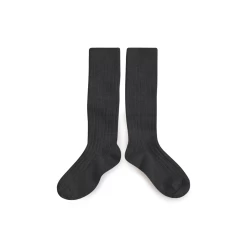 Collegien Sock La Haute - Chaussettes Hautes A Cotes C38Poivre