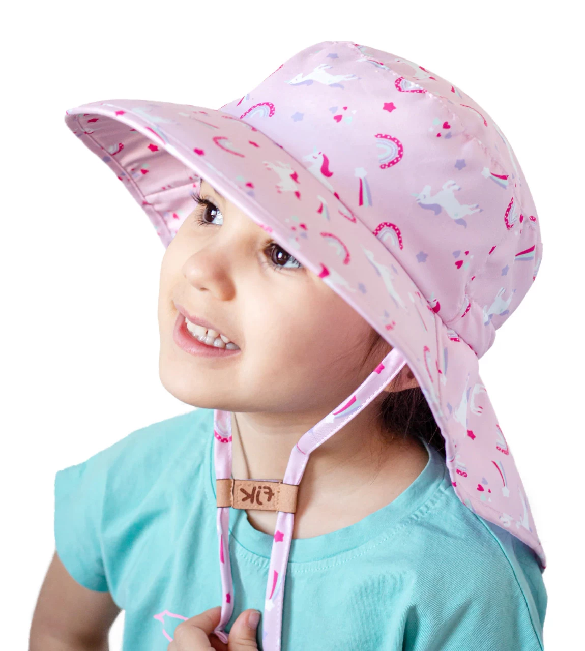 FlapJackKids Sun Hat With Neck Cape | Unicorn - Image 3