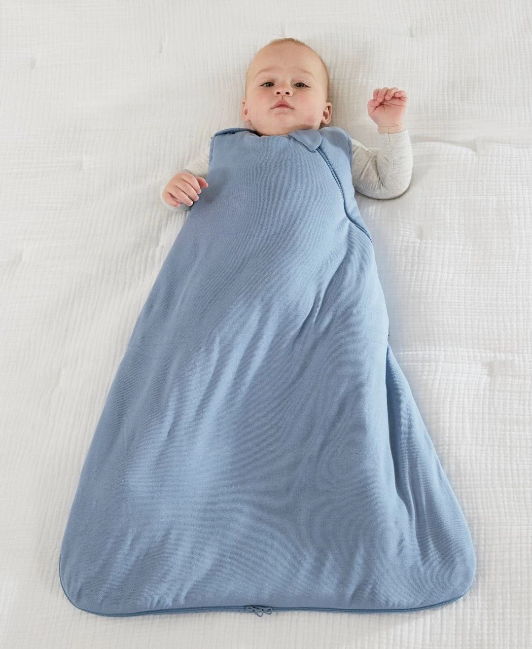 Gunamuna Sleep Sack Duvet Bamboo 1.0 Tog Solid Denim Blue - Image 2