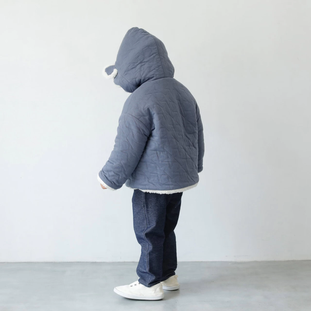 Hoppetta 10mois Quilt Coat 21FW Blue - Image 13