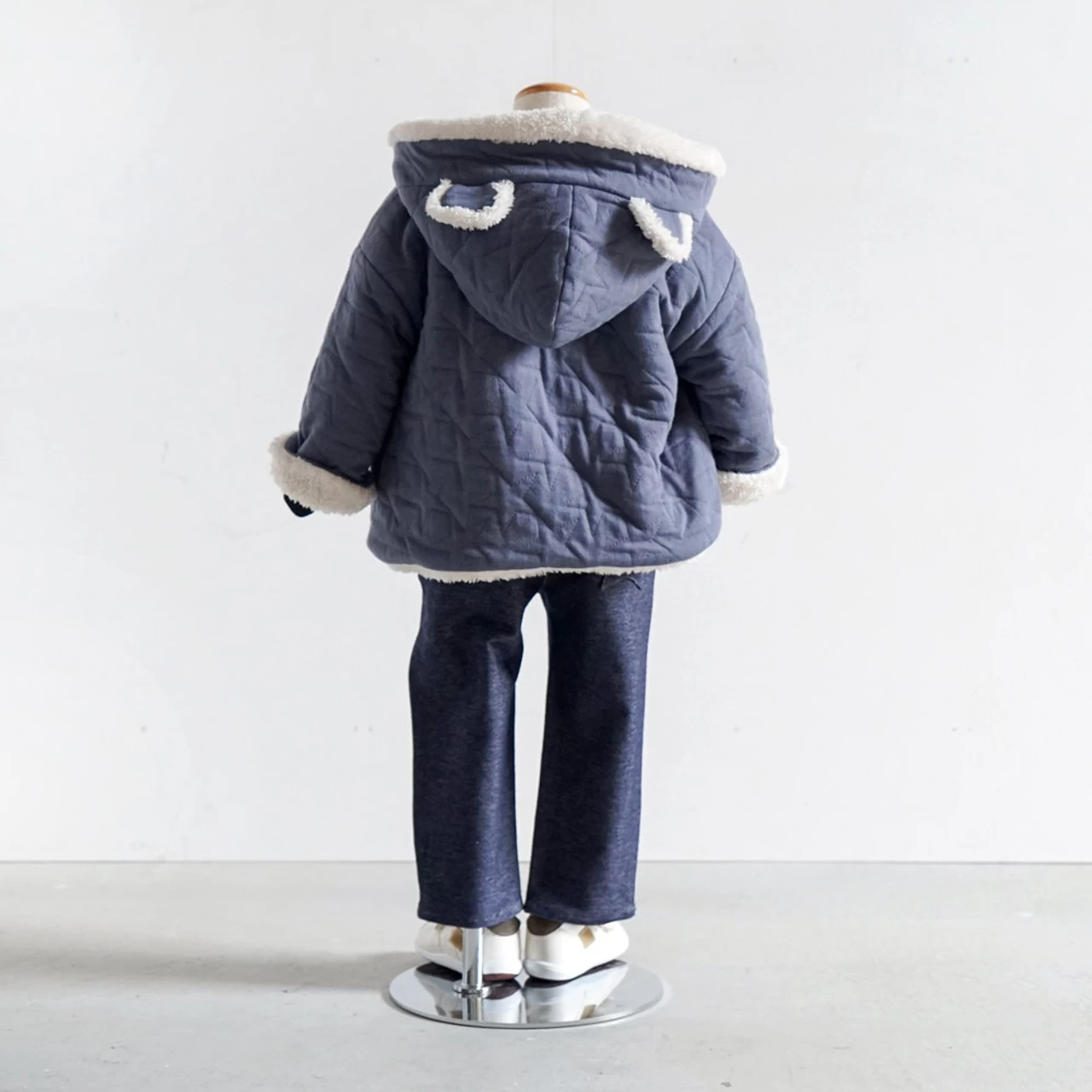 Hoppetta 10mois Quilt Coat 21FW Blue - Image 8