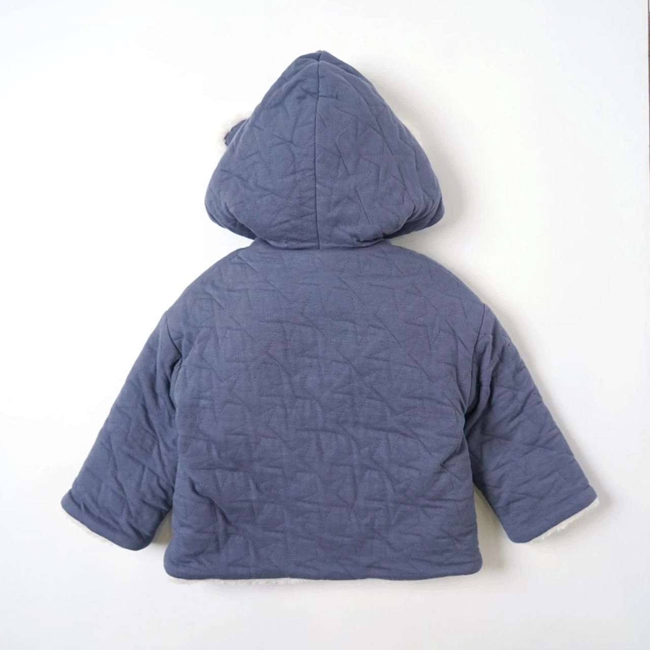 Hoppetta 10mois Quilt Coat 21FW Blue - Image 11