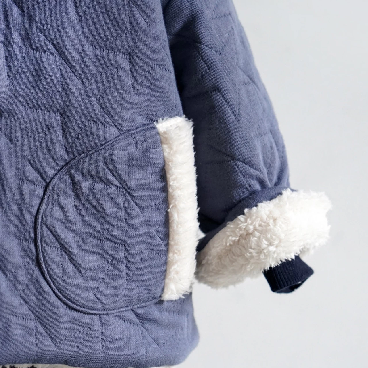 Hoppetta 10mois Quilt Coat 21FW Blue - Image 10