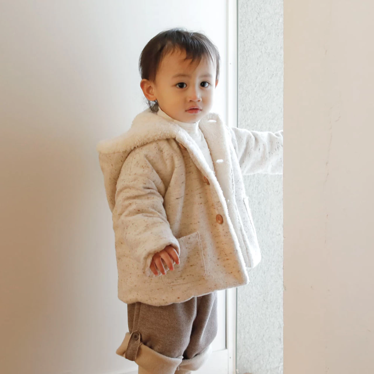 Hoppetta Reversible Coat 21FW Ibory - Image 4