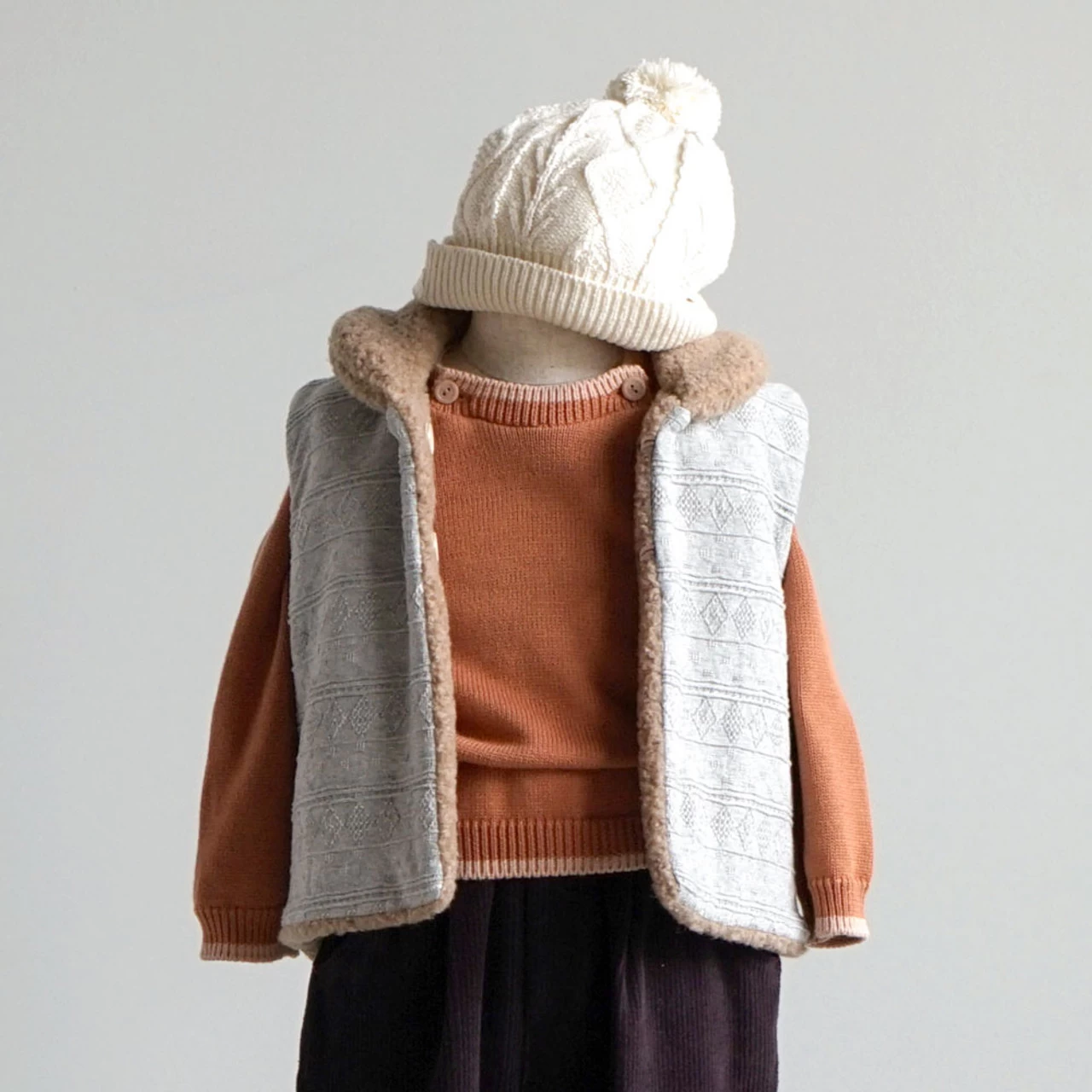 Hoppetta Reversible Vest 2020FW Gray - Image 9