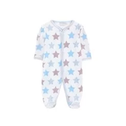 Kissy Kissy Star Lite Print Footie Blue
