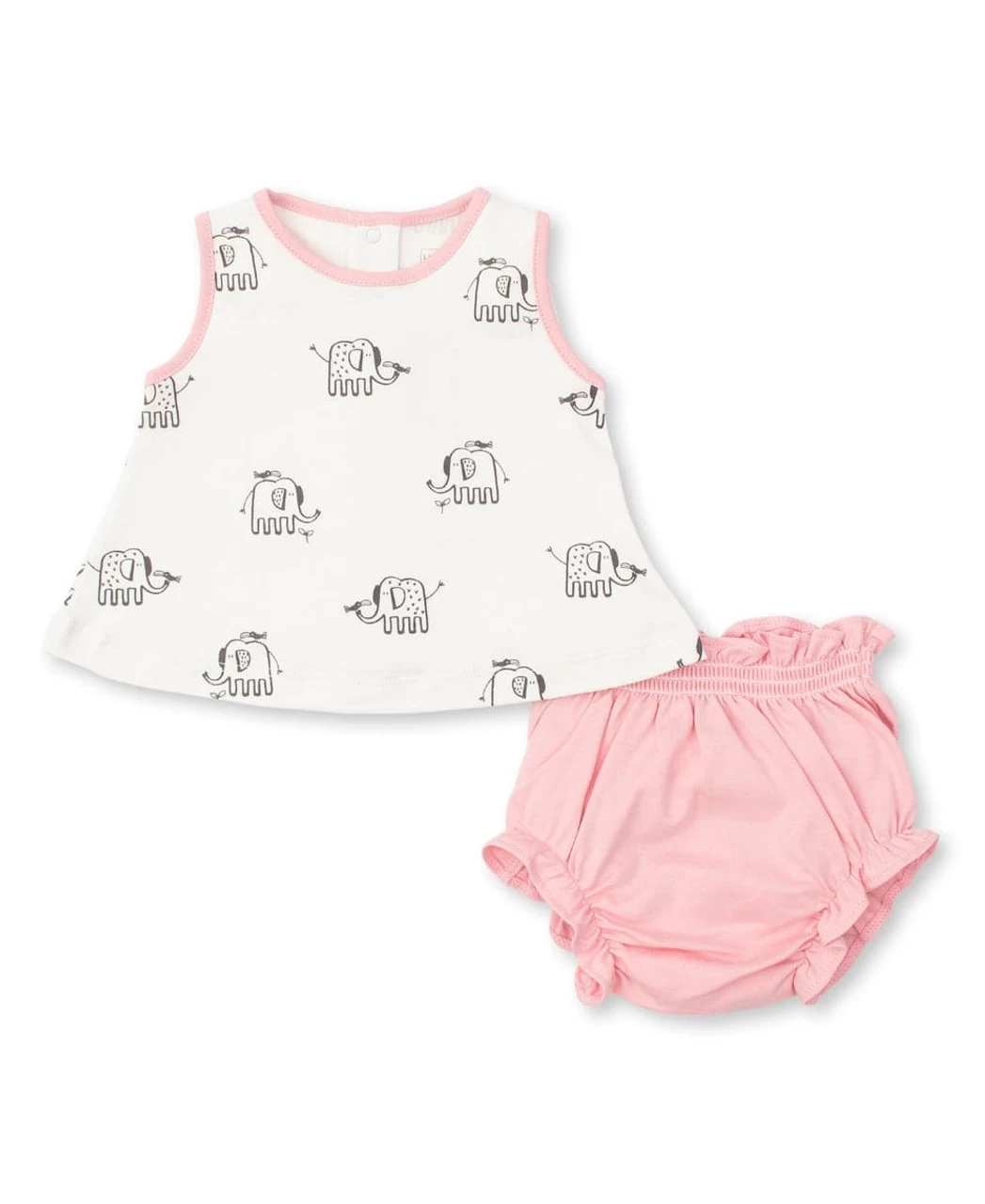 Kissy Kissy Sunsuit Set 22SS XElephants Black/Pink - Image 2