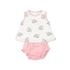 Kissy Kissy Sunsuit Set 22SS XElephants Black/Pink