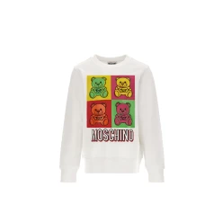 MOSCHINO SWEATSHIRT WITH COLORFUL BEAR GRAPHIC
