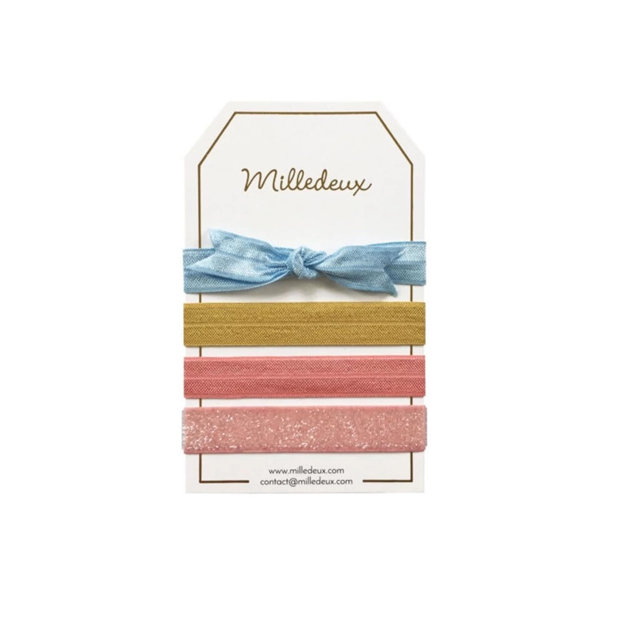 Milledeux Glitter Hairties Collection 4-Pack C13 Blue