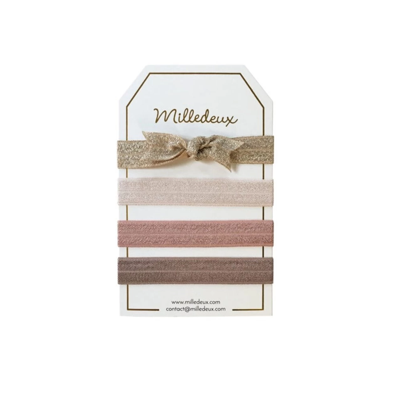 Milledeux Glitter Hairties Collection 4-Pack C4 Beige