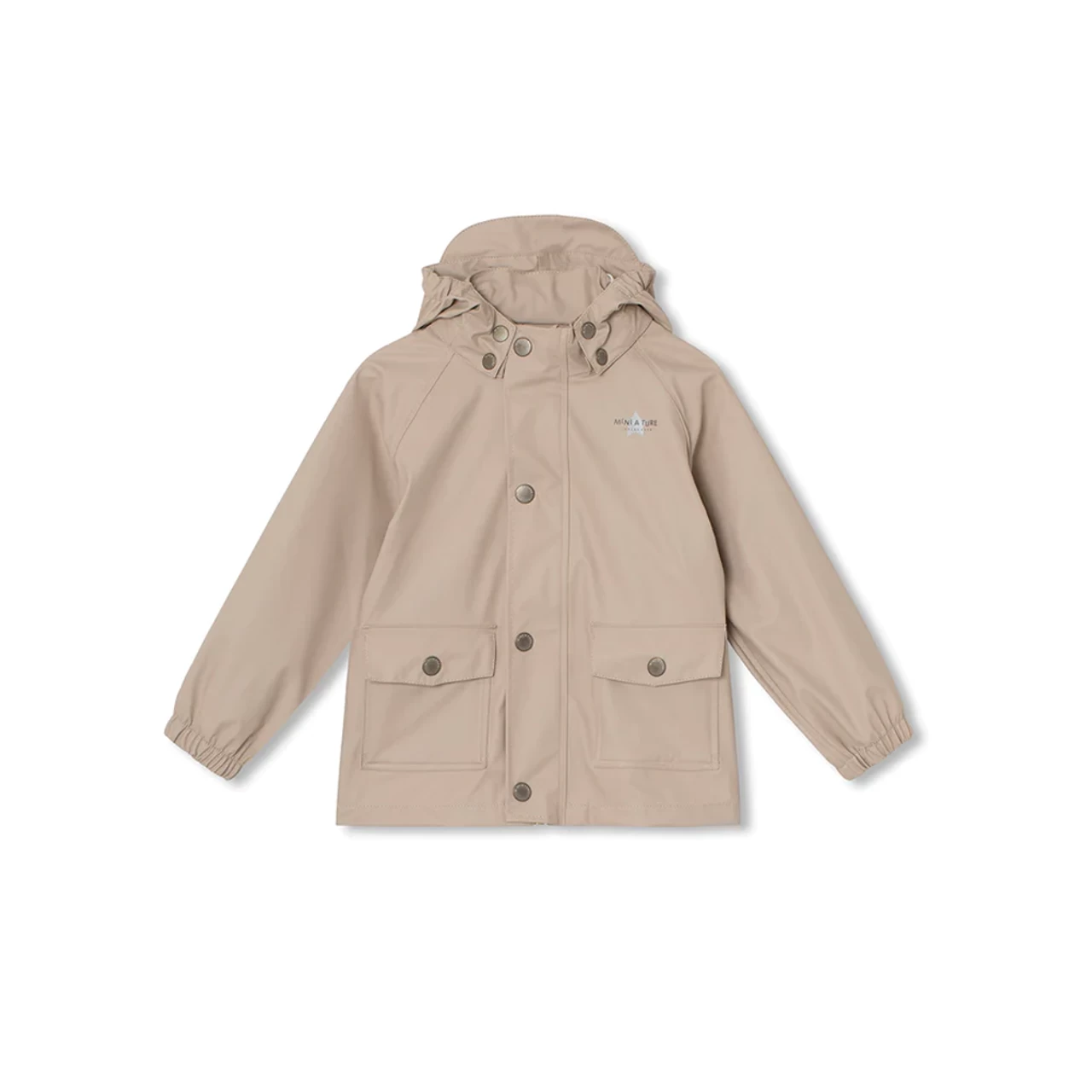 Mini A Ture Julien Rain Jacket. GRS Sesame