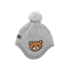 Moschino Baby Pom Hat With Bear Gery Mela