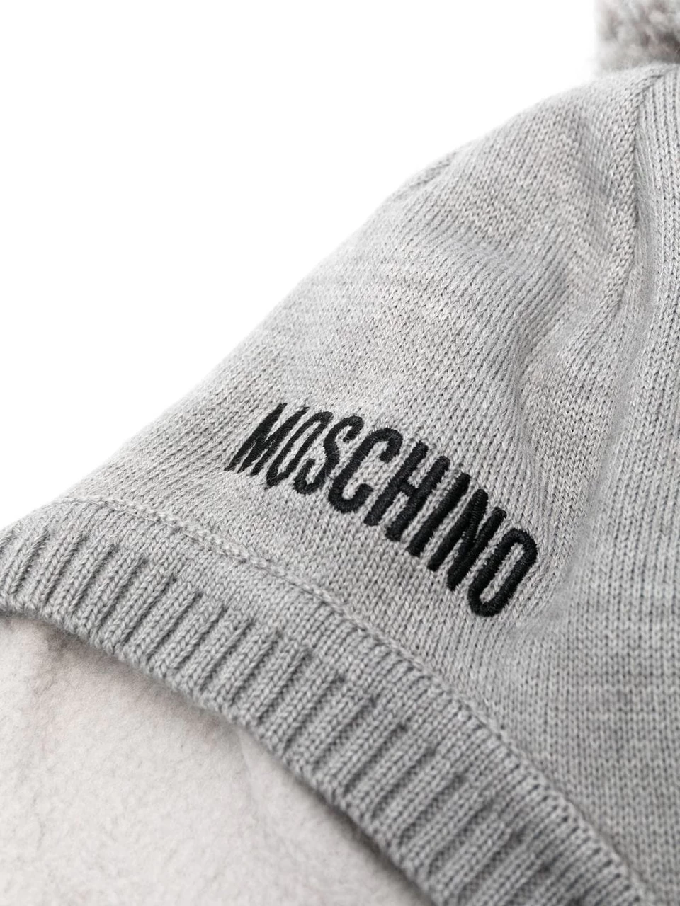 Moschino Baby Pom Hat With Bear Gery Mela - Image 2