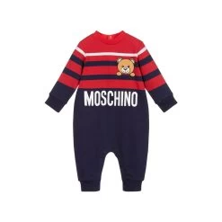 Moschino Babygrow With Gift Box Poppy RedBlue 2021ss