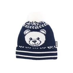 Moschino Hat W BR&PomPom Detail 21FW Navy
