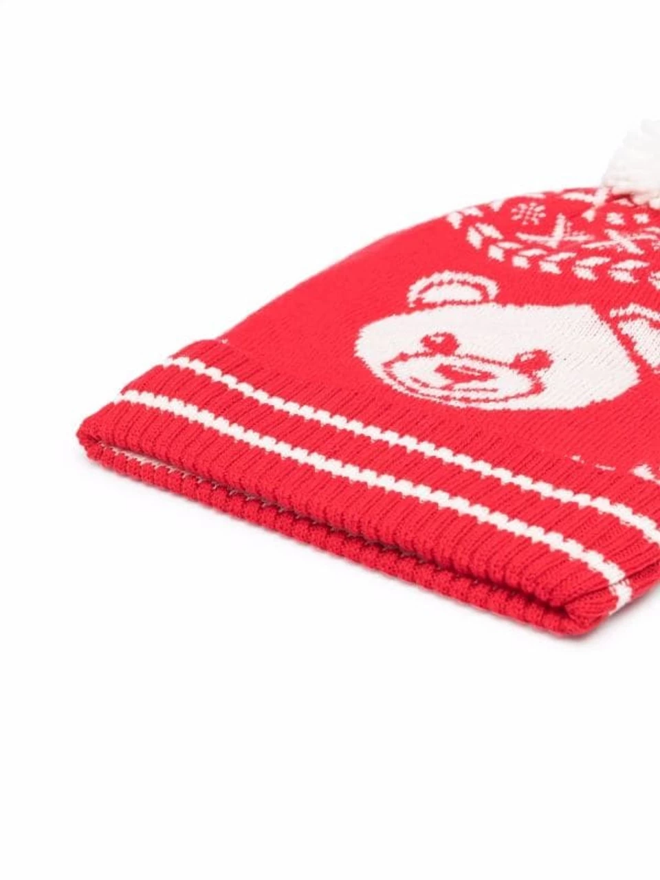 Moschino Hat W BR&PomPom Detail 21FW Red - Image 2