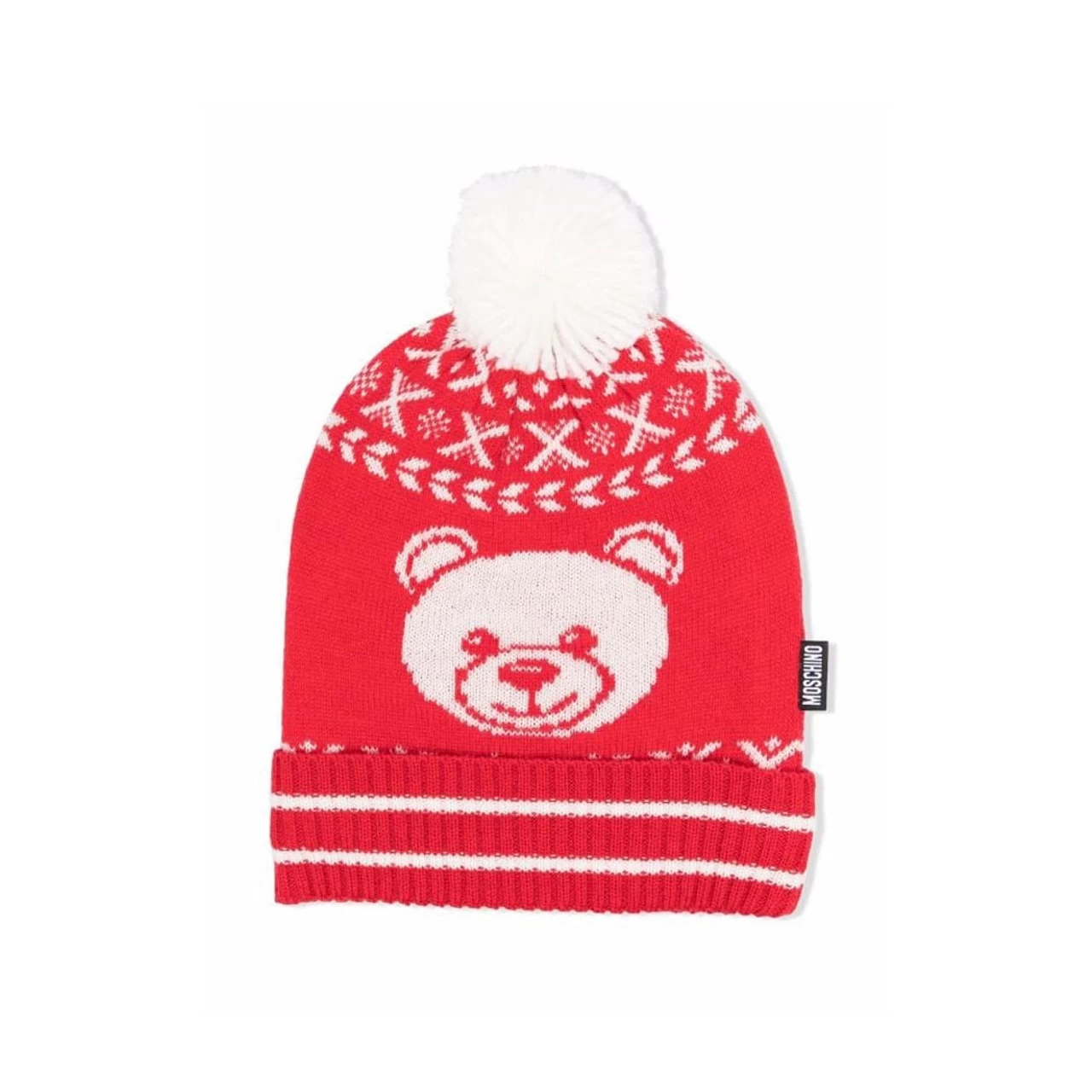 Moschino Hat W BR&PomPom Detail 21FW Red