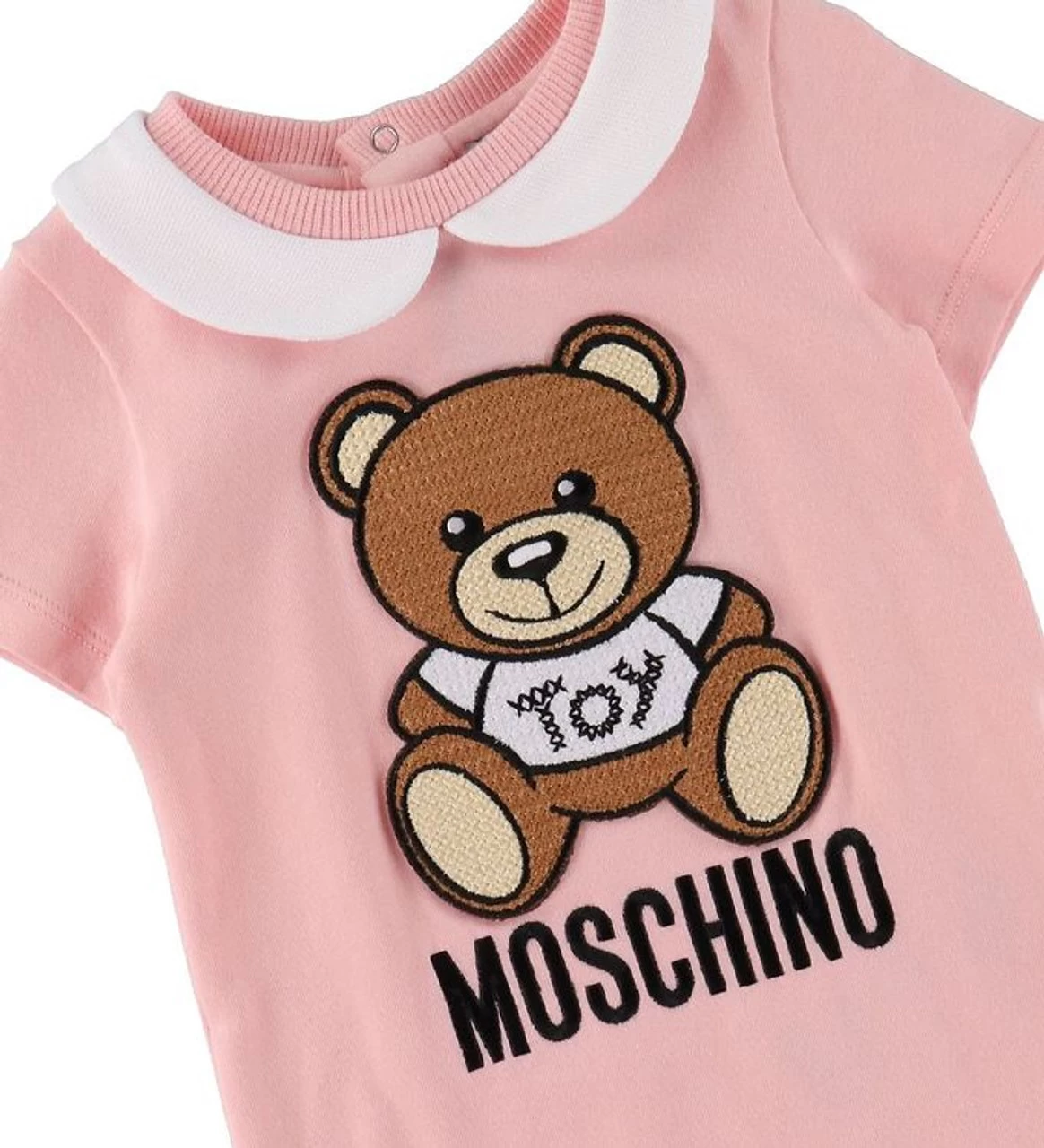 Moschino Romper Embroidered Logo GiftBox Sugar Rose 22SS - Image 2