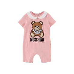 Moschino Romper Embroidered Logo GiftBox Sugar Rose 22SS