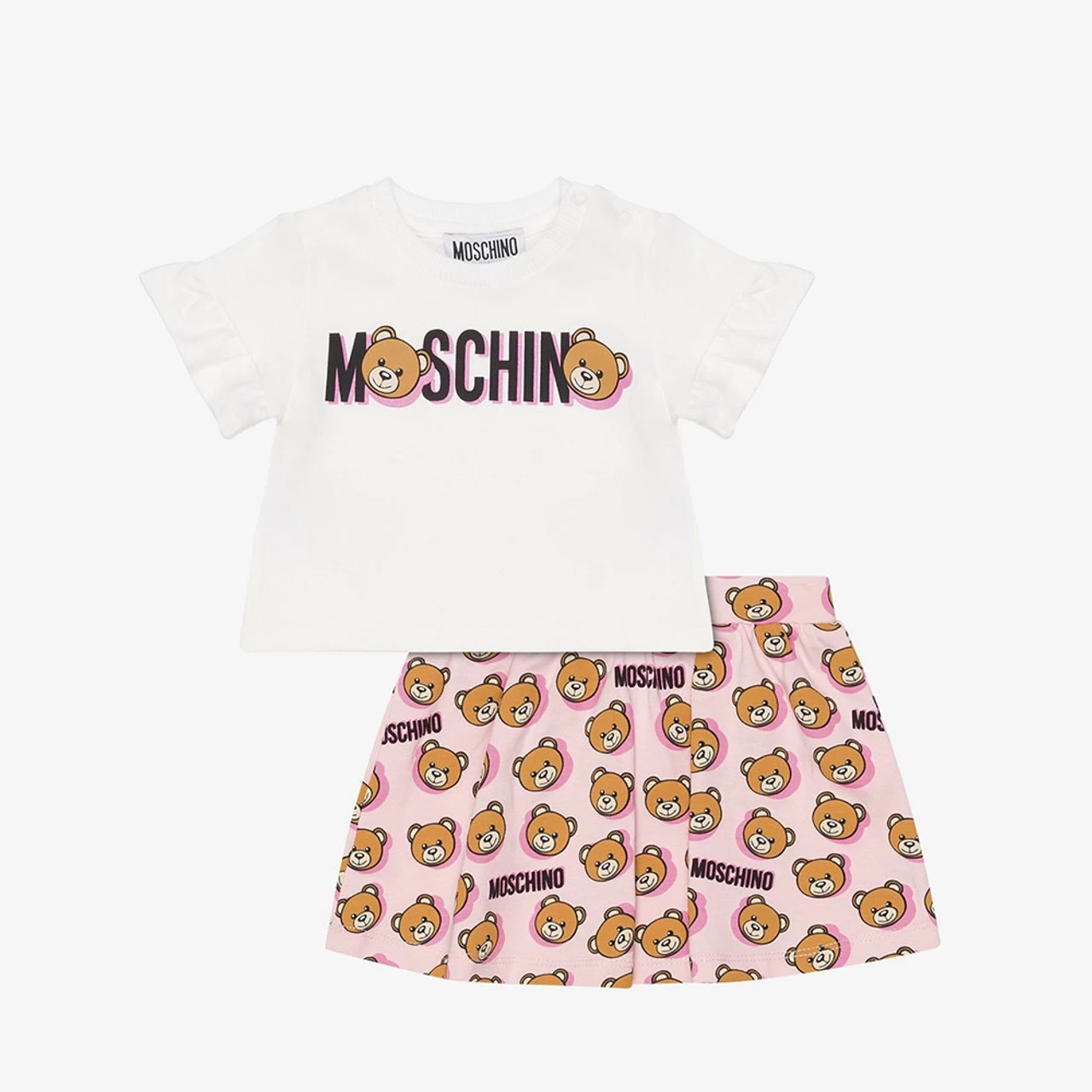 Moschino Teddy Shadow T-shirt And Skirt Set 3A - Image 3