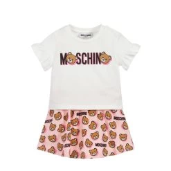 Moschino Teddy Shadow T-shirt And Skirt Set 3A