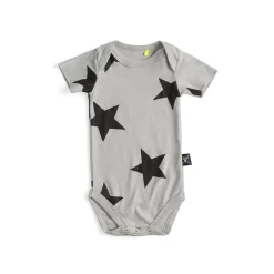 NUNUNU Star Onesie Ice Grey