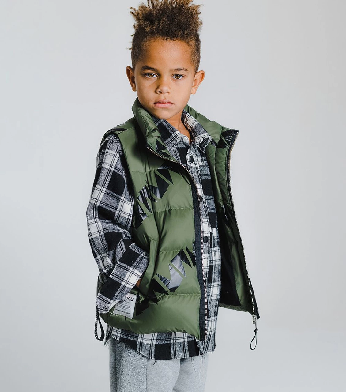 Nununu Down Vest - Olive - Image 2