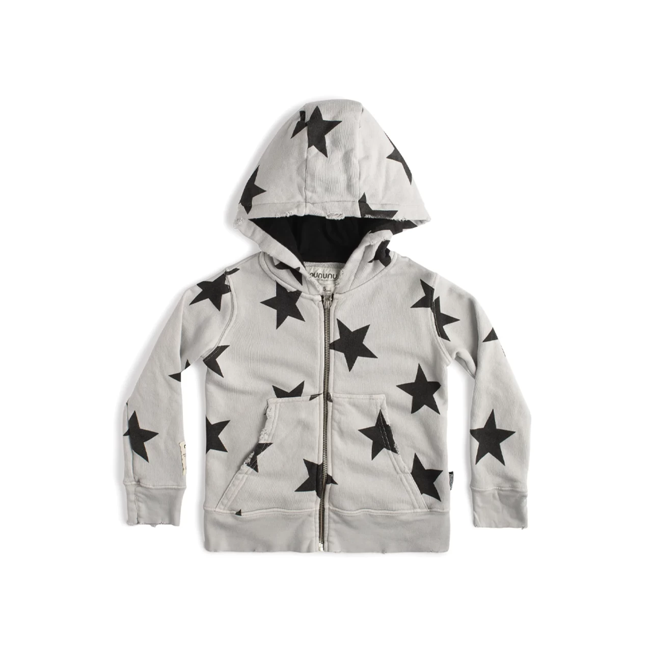Nununu Star Zip Hoodie - ICE GREY