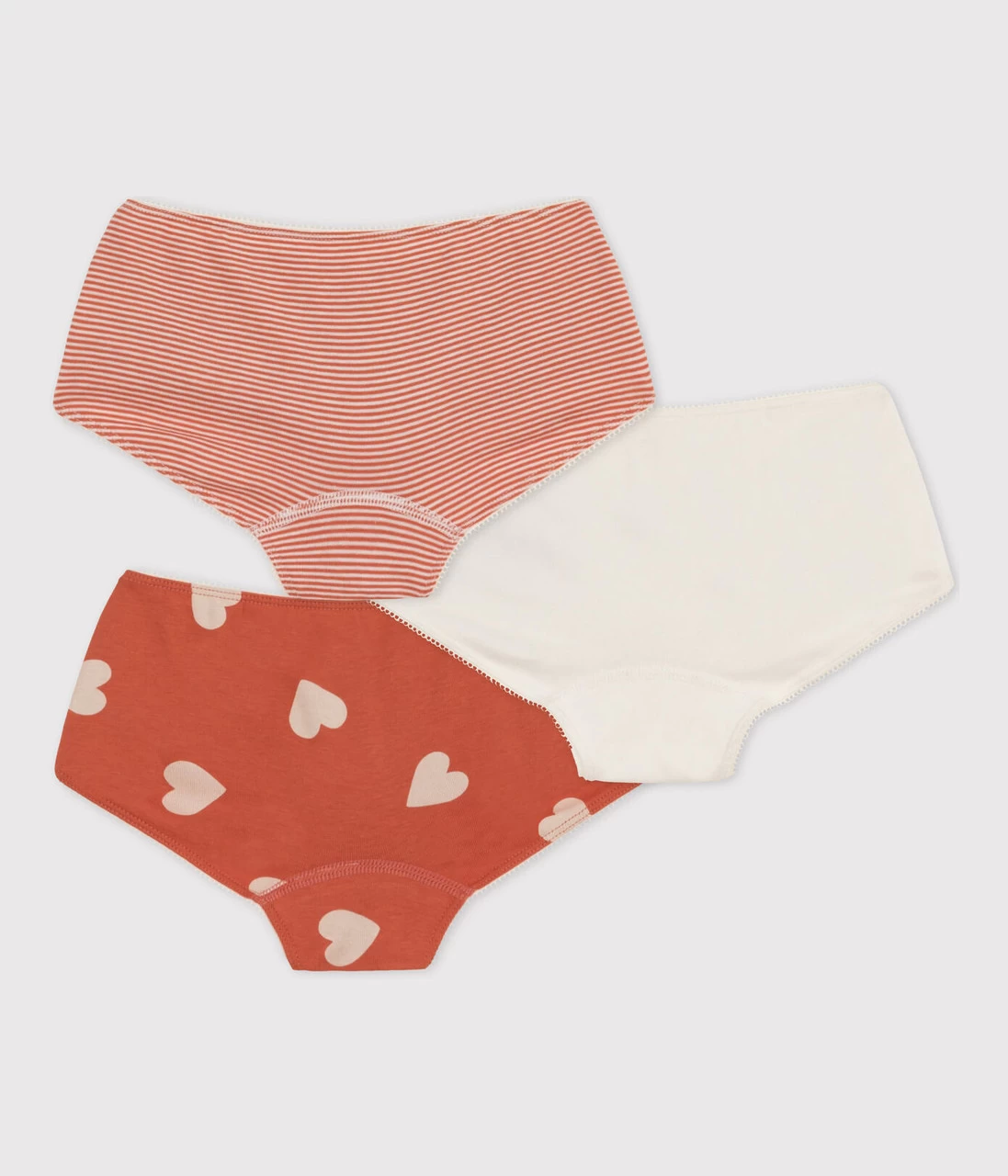 PETIT BATEAU 3 SHORTIES RED & WHITE - Image 3