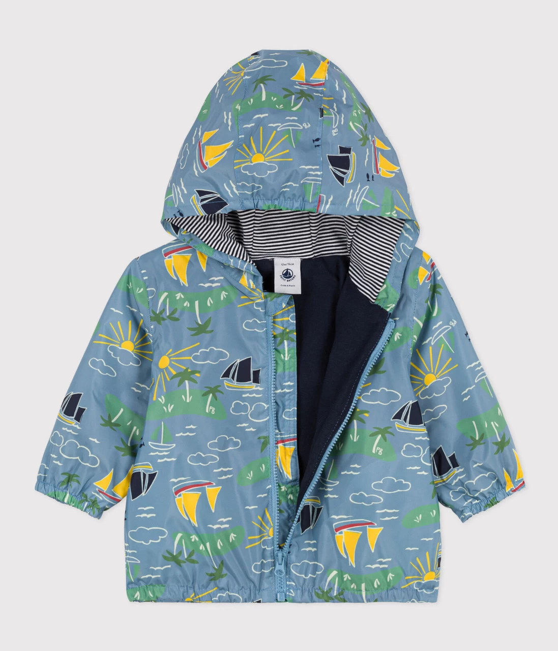 Petit Bateau Babies' Recycled Polyester Windbreaker - Image 2