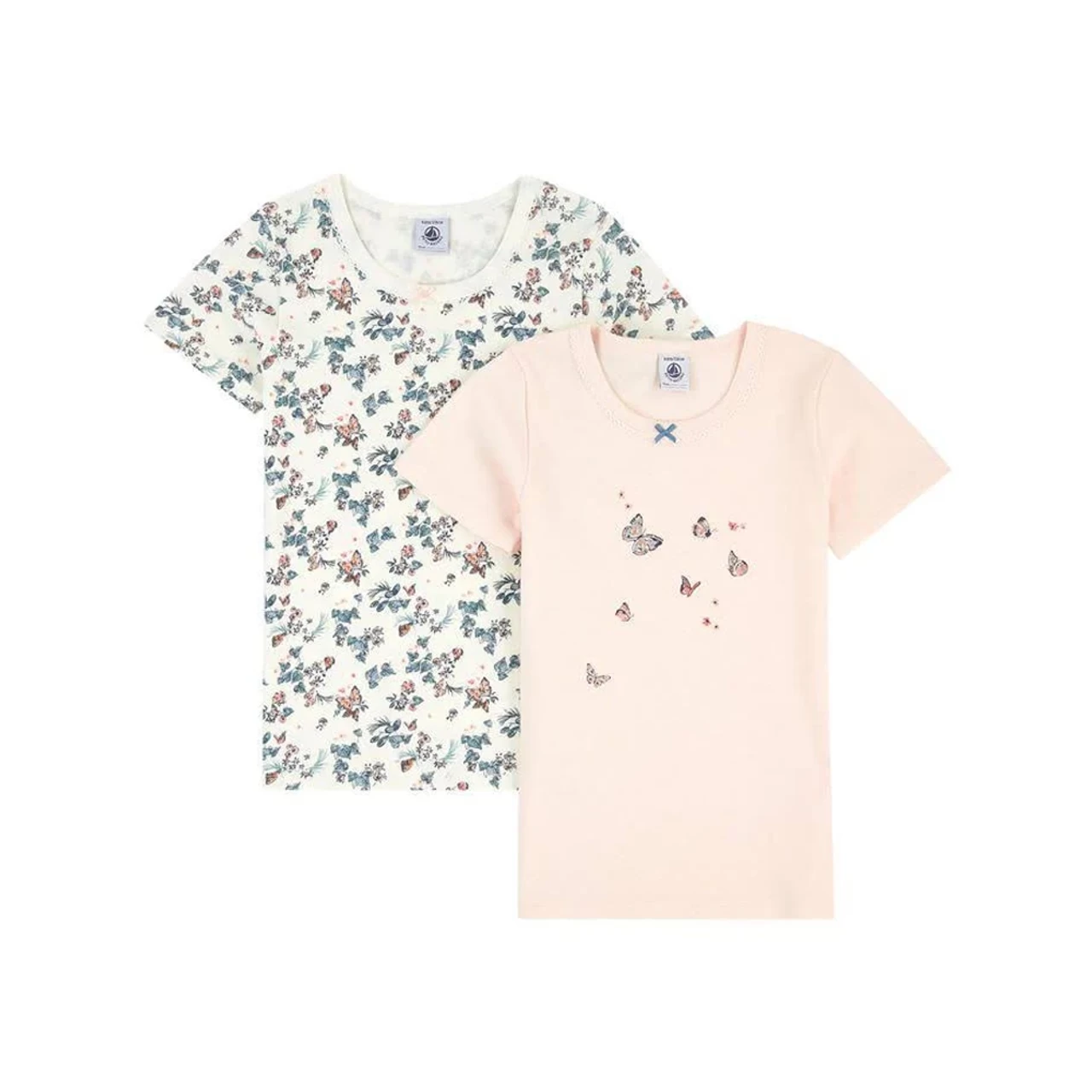 Petit Bateau Set Of 2 Girl's T-shirt Pink