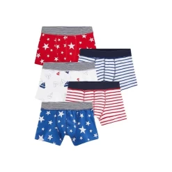 Petit Bateau Set Of 5 Little Boy's Boxers