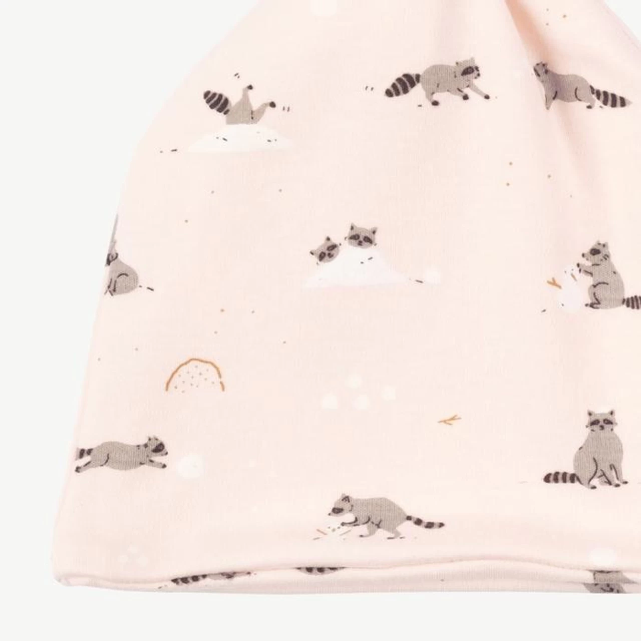 Red Caribou Beanie FW21 Frolicsome Raccoons Pearl - Image 3