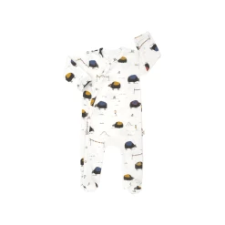 Red Caribou FW22 Interlock Fabric Footed Jumpsuit Yak's Journey