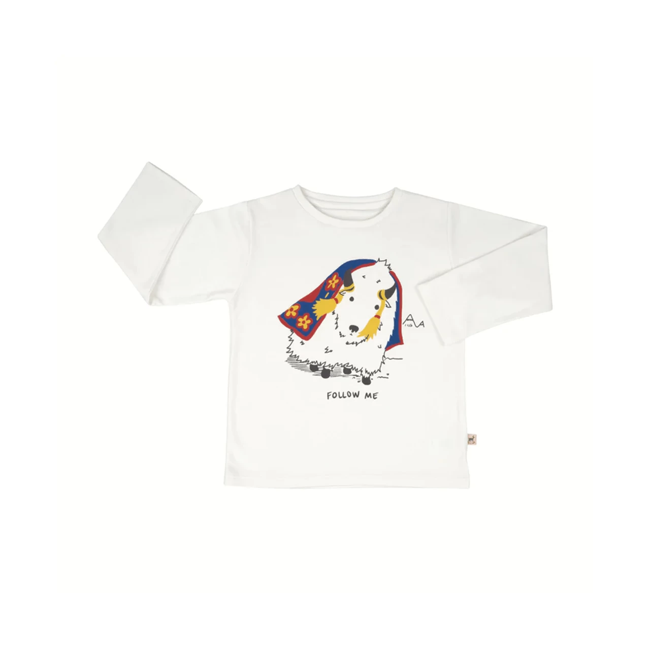 Red Caribou FW22 T-shirt Follow Me Ecowhite