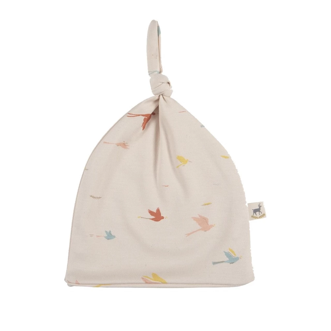 Red Caribou Knotted Beanie SS20 TROPICAL BIRDS-PINK TINT