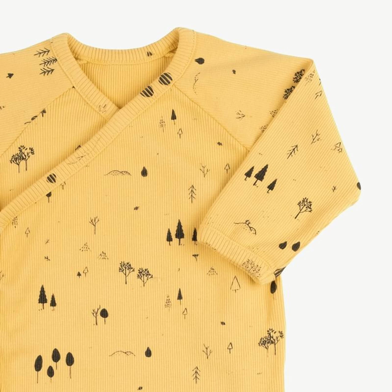 Red Caribou Rib Kimono Onesie FW21 The Woods Cornsilk - Image 3