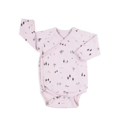 Red Caribou Rib Kimono Onesie FW21 The Woods Orchid Ice