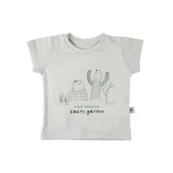Red Caribou Round Neck T-Shirt Keep Growing Green Lilly