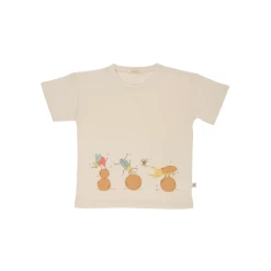 Red Caribou T-Shirt S/s SS22 Tiny Equilibrists - Tapioca