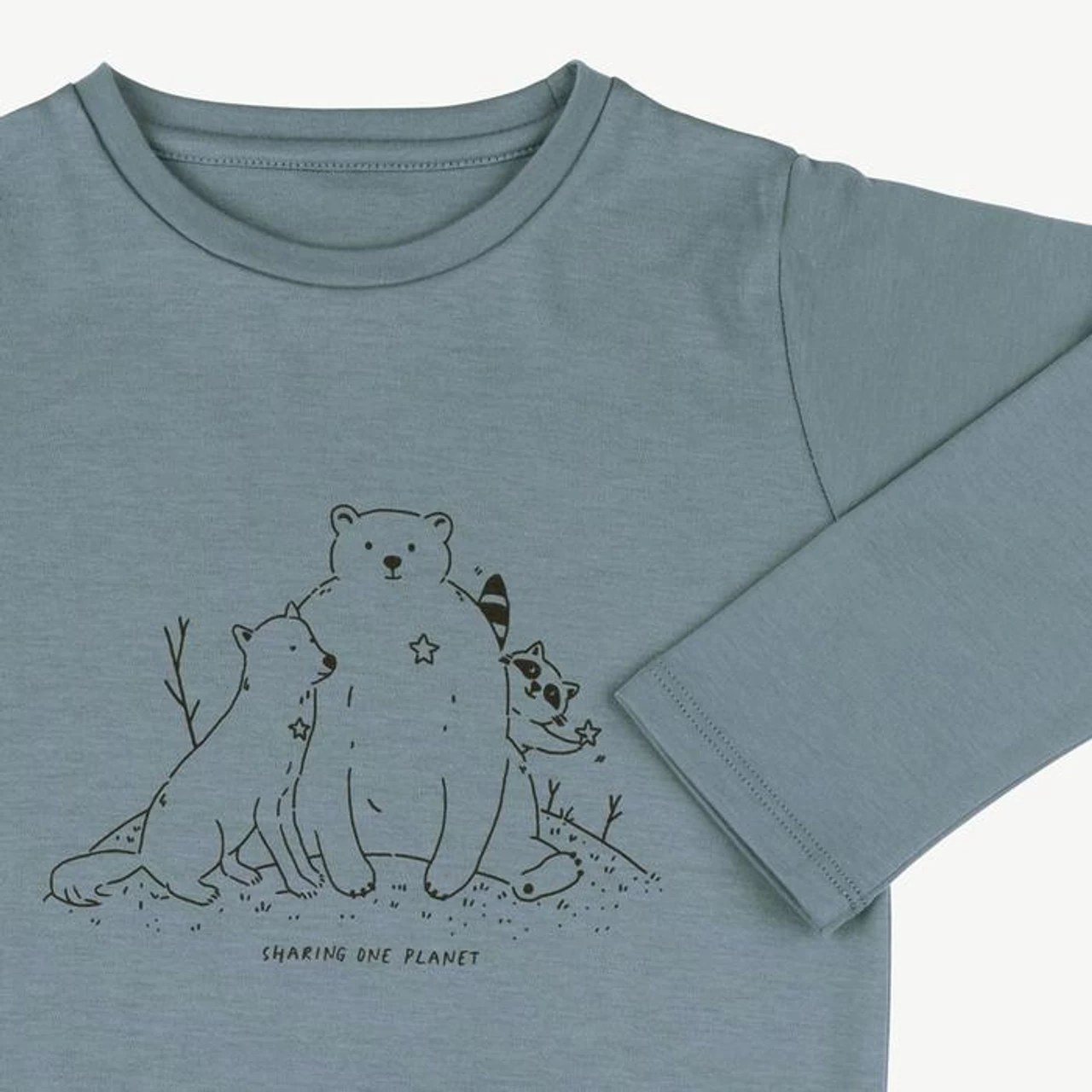 Red Caribou T-shirt FW21 Furry Rangers Blue Mirage - Image 3