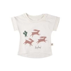 Red Caribou Teardrop T-Shirt Hop Hop Ivory