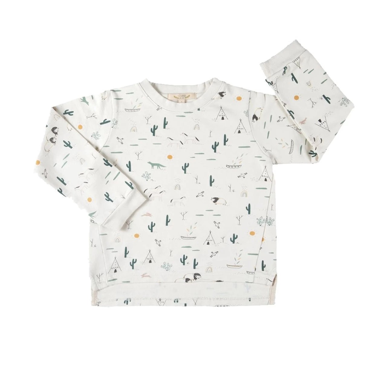 Red Caribou Terry Sweatshirt Native Desert Ivory