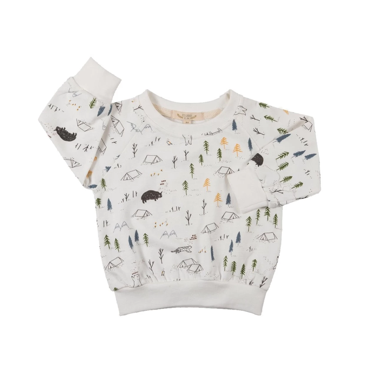 Red Caribou Terry Sweatshirt The Expedition Ivory