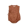 Red Caribou Woven Onesie Sea Turtles Mocha Mousse