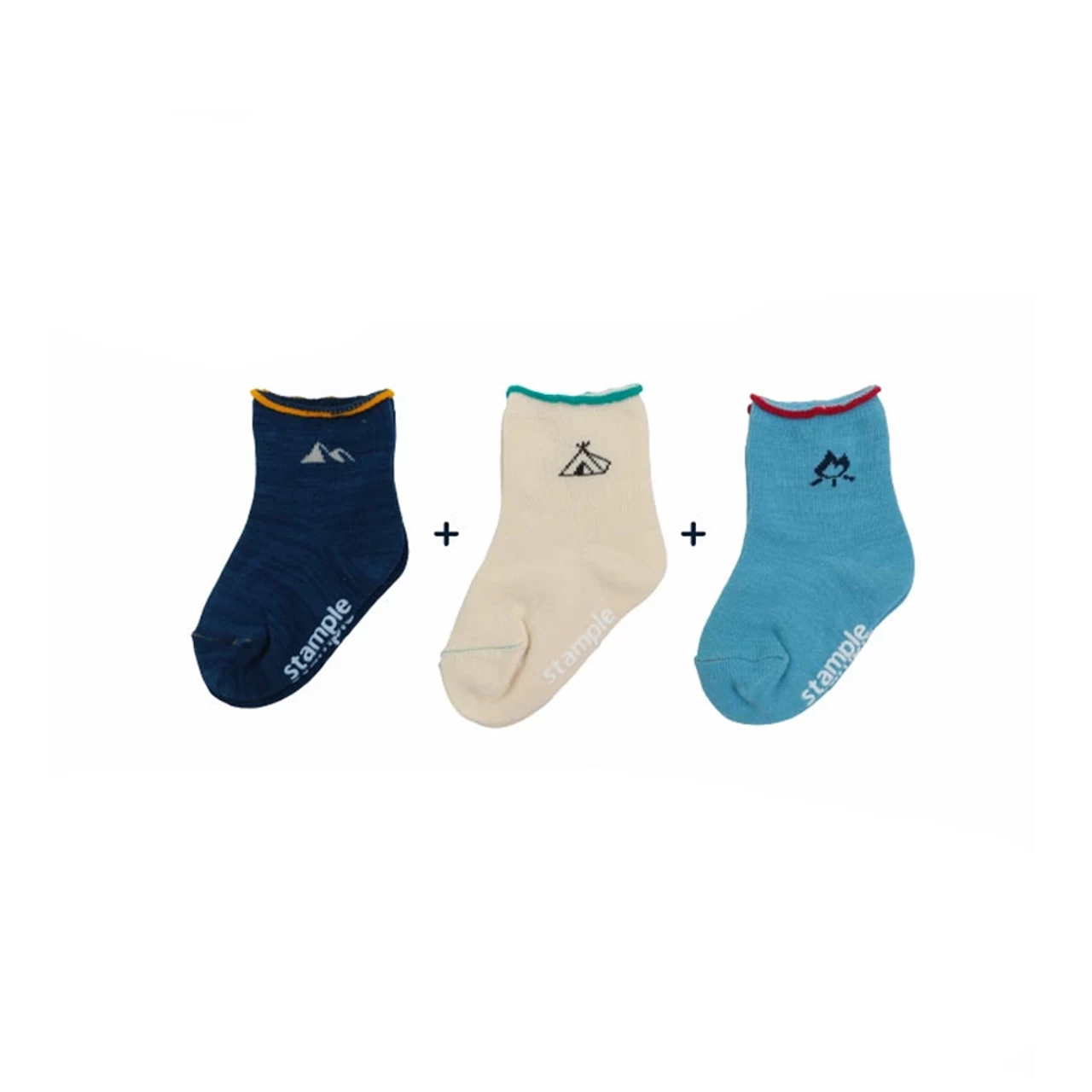 Stample Baby Socks 3Pairs 21FW 72291Camp Boy