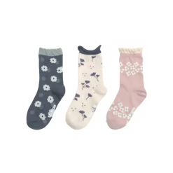 Stample Smokey Flower Crew Socks 3P Plant S